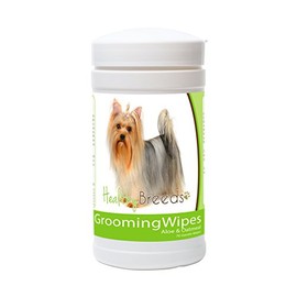 Healthy Breeds Toallitas limpiadoras para Perros Yorkshire Terrier marrón Claro, más de 200 Razas, para Almohadillas de Patas en Las Axilas y Manchas 