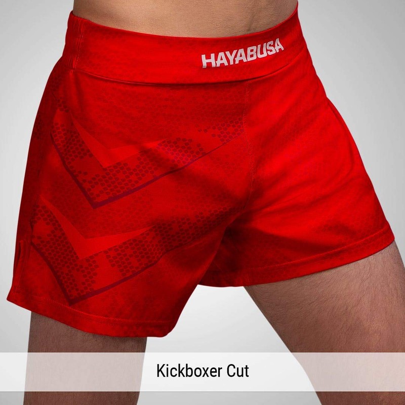 Hayabusa Arrow Kickboxing Shorts - Red, 38