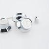 Wwomusic 3PCS Silver Metal Electric Guitar Top Speed Control Knobs