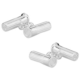 Men's Sterling Silver Shotgun Shell Skeet Shooting Cufflinks Second Amendment Cuff Links with Travel Presentation Gift Box Solid 925 Groom Groomsmen Wedding Party