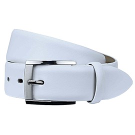 Lloyd Men's Leather Belt 35mm Pin Buckle, White