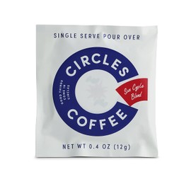 Circles Coffee, Single-Serve Pour Over, No Machine Required Drip, 100% Arabica Ground Coffee, Medium Roast, 4 Count