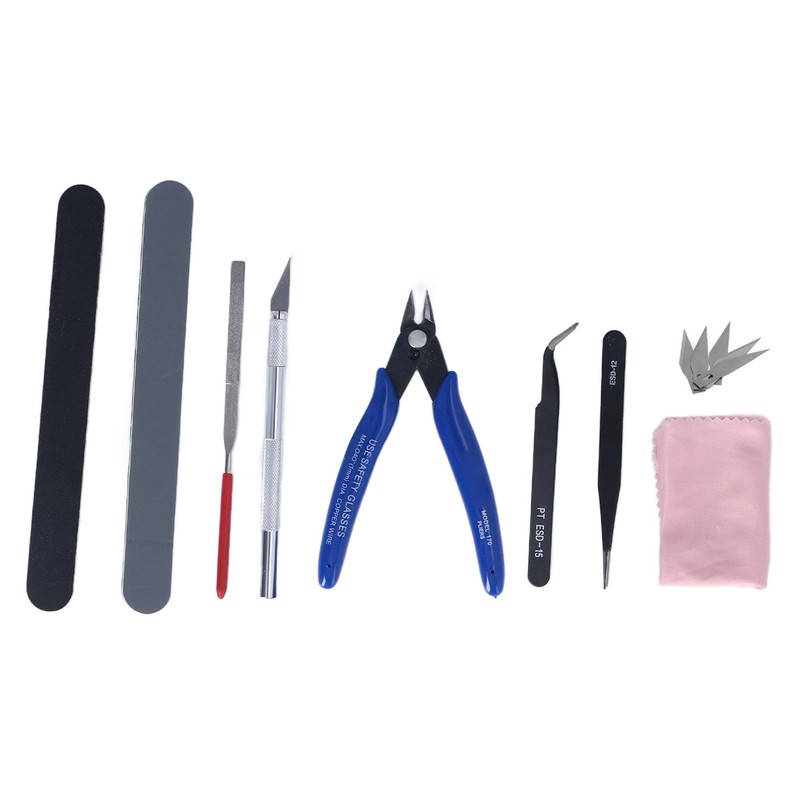 Model Tool Kit Pliers Tweezers File Carving Knife Craft Tools