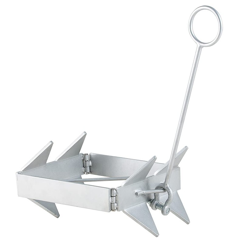 DorBuphan Boat Anchor 19 LBS, Hot-Dipped Galvanized Folding Box Anchor,