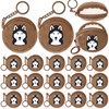 Elecrainbow 15 Pack Husky Mini Coin Purse with Keyrings for