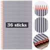 YOLUFER 36PCS Drawing Pencils, Silver Surface Marking Pencils Hard Black