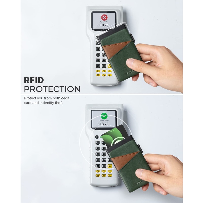 VULKIT Credit Card Holders for Men Pop-up Card Wallet RFID