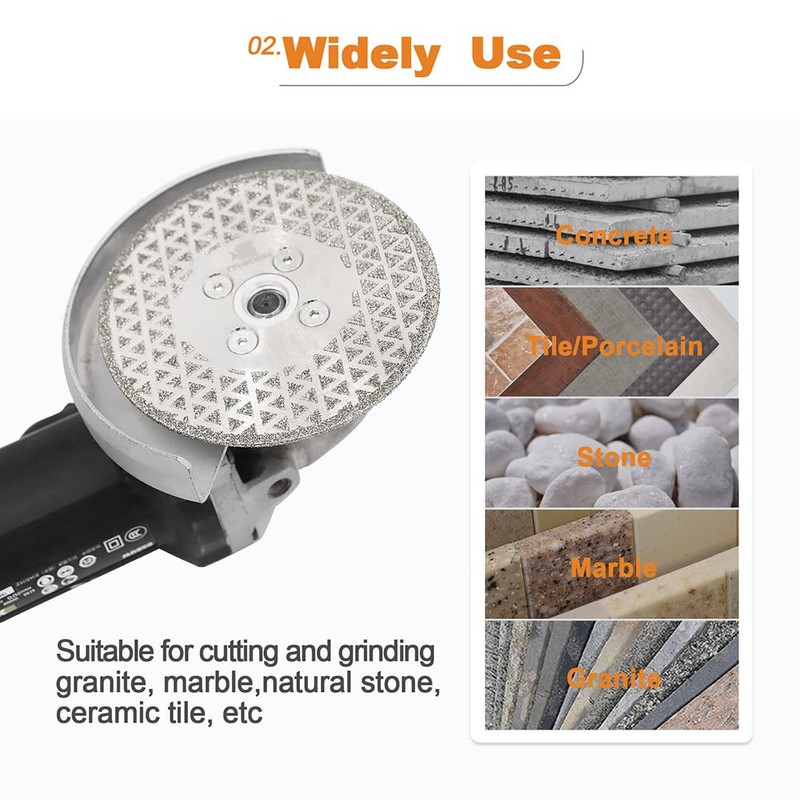 Electroplated Diamond Cutting Grinding Disc,BRSCHNITT 115mm for Granite Marble Single