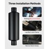 EVIL ENERGY 2" Resonator Muffler Stainless Steel Black (2.0 inch