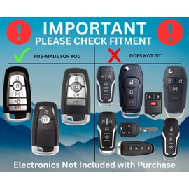 Ford Bronco Key Fob Cover with Built-in Bottle Opener - Compatible with 3, 4, 5-Button Ford Key Fobs - Rugged Design for Enhanced Durability - F150 F250 F350 Raptor Accessories (Green, Black Screws)