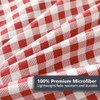 NSNLGSGC Red Gingham Twin Sheet Set, Soft Brushed Microfiber Red