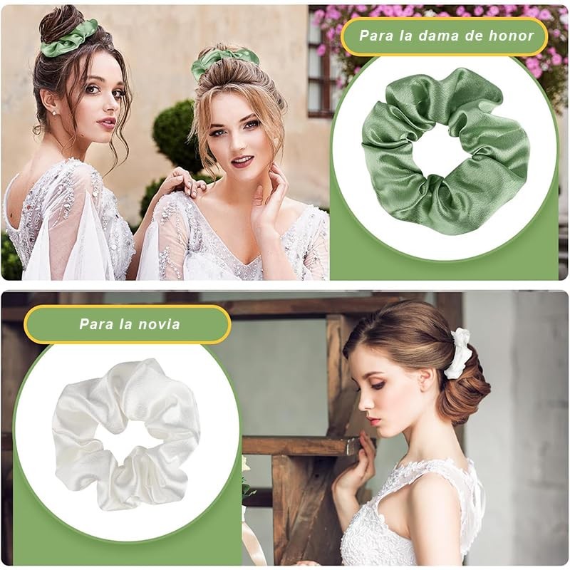 Gomas para el Pelo Satinadas para Damas de Honor 20
