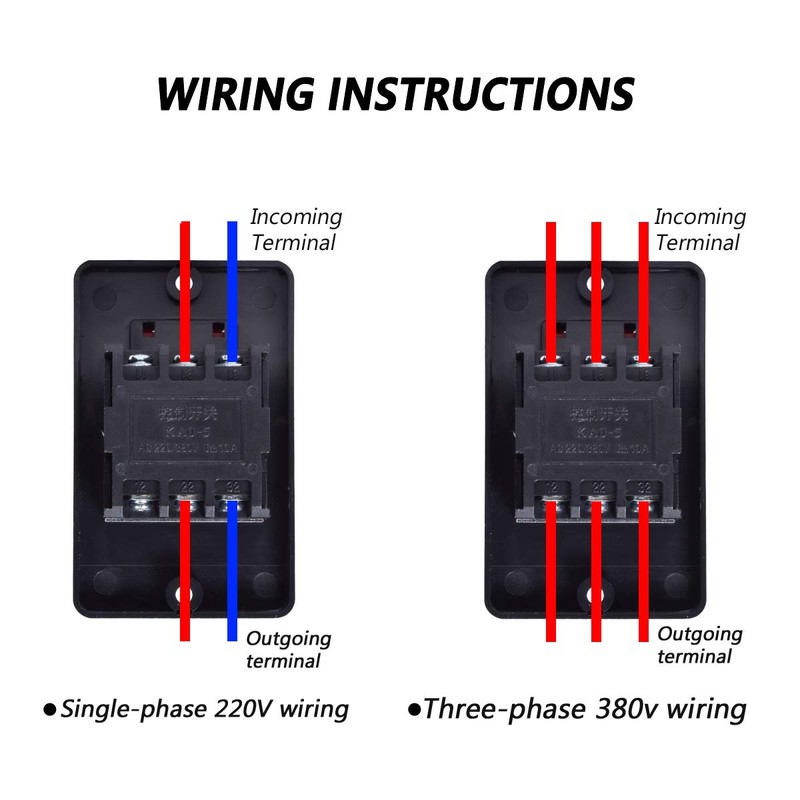 mxuteuk Machine Switch AC 220 V/380 V Safety Switch Waterproof