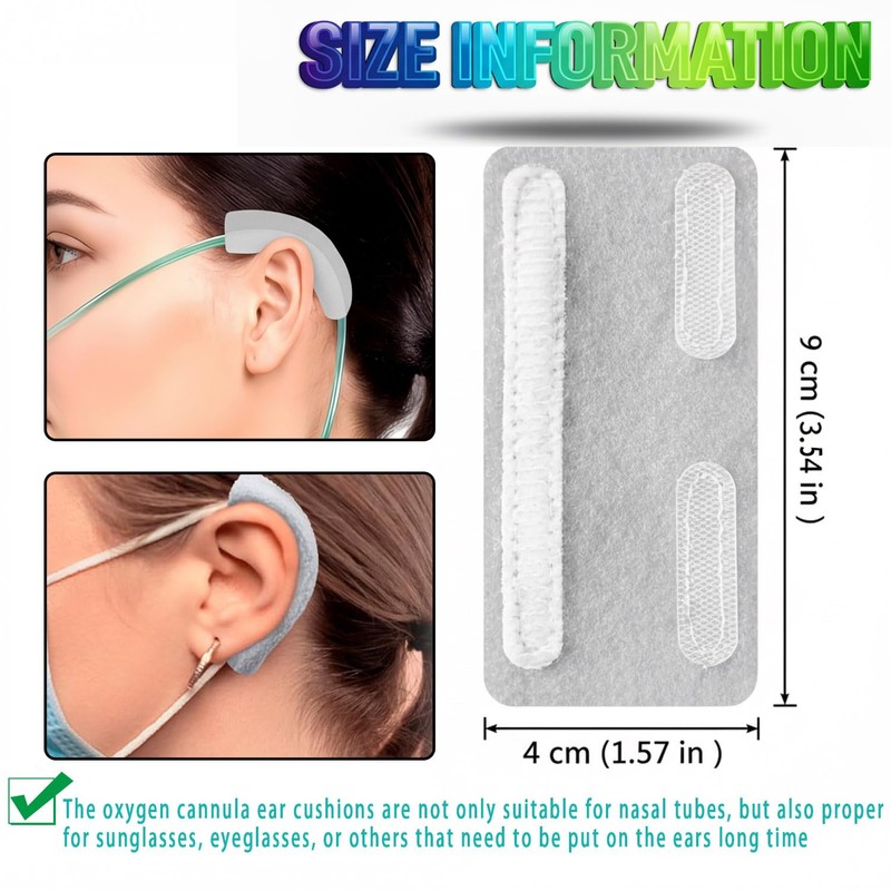 6 Pcs Nasal Cannula Ear Cushions Oxygen Cannula Face Soft
