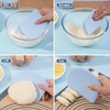 Silicone Dough Scraper with Stainless Steel Sheet, Curved Edge Flexible
