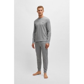 BOSS Men's Waffle Pants with Logo, Medium Grey33