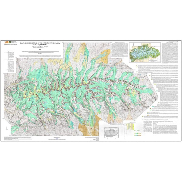 Historic Pictoric Map : Glacial Geological map of Uinta Mountains