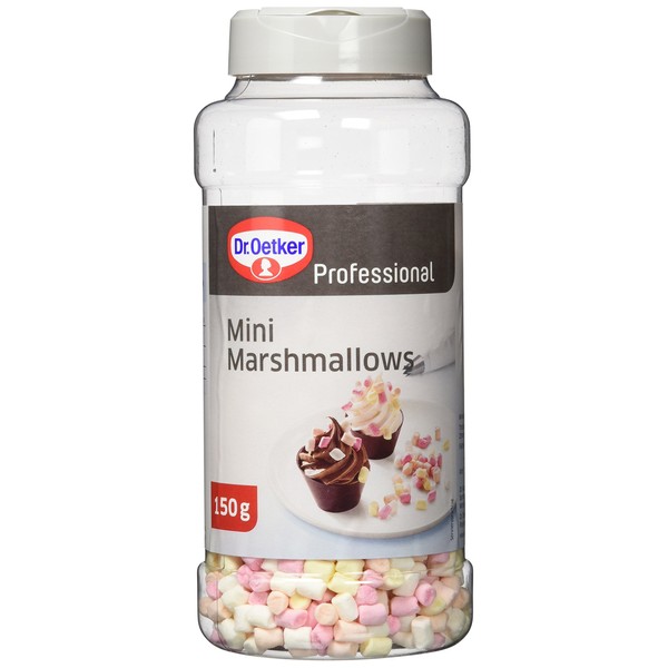 Dr. Oetker Professional Mini Marshmallows 4 Colours 1 x 150g Tin Gluten Free