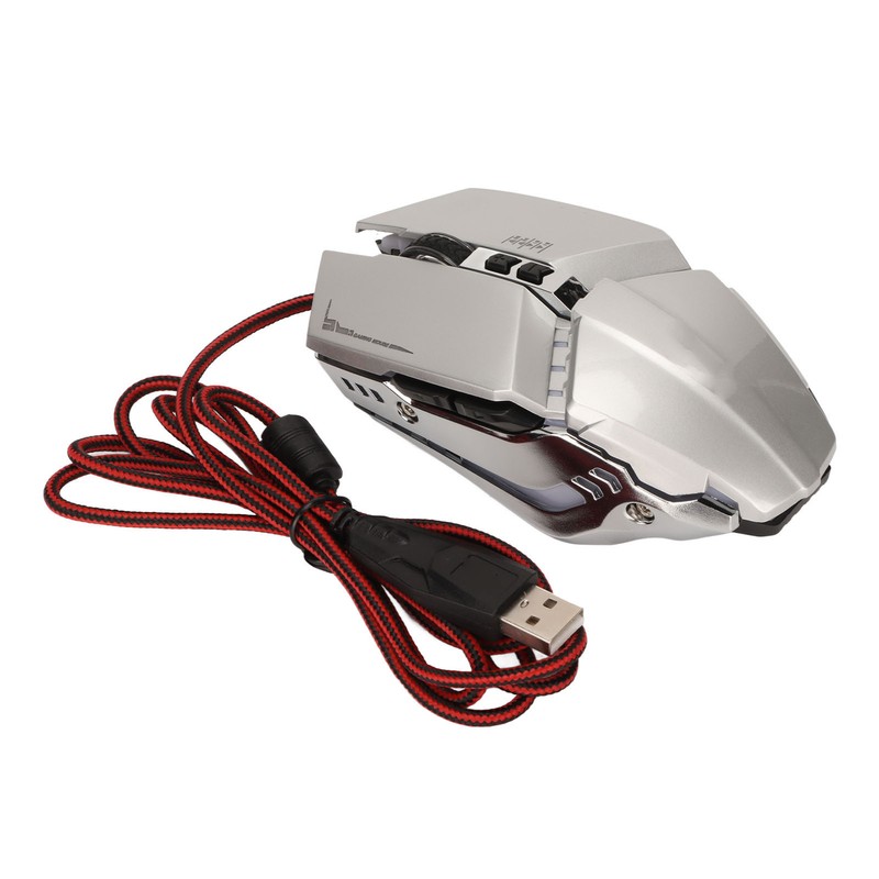 Gaming Mouse Ergonomic Design 4 DPI Adjustable Breathing RBG Backlit