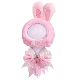 Lightstick Decoration Set Including A Cute Fluffy Cartoon Light Stcik Covers, A K-pop Ribbon Bow Tie Intended for Concert Accessories （pink）