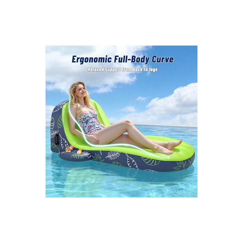 JOSEN Pool Floats Adult Heavy Duty, Inflatable Pool Lounger Float