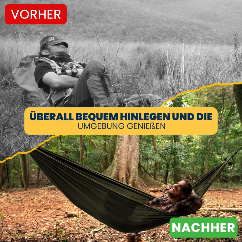 Parachute Hammock Compact - The Original Since 1996 | Army