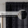 Lecloud Leia 14 Inch Black Sheer Valances for Windows 2