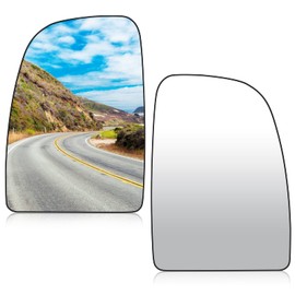 Left & Right Side Heated Upper Mirror Glass Replacement Fits for 2014-2021 Ram Promaster 1500 2500 3500 for CH1320376 CH1321376 1 Pair