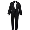 Boys Black Tuxedo with Tail Outfit Set (Medium (6-12 Months))