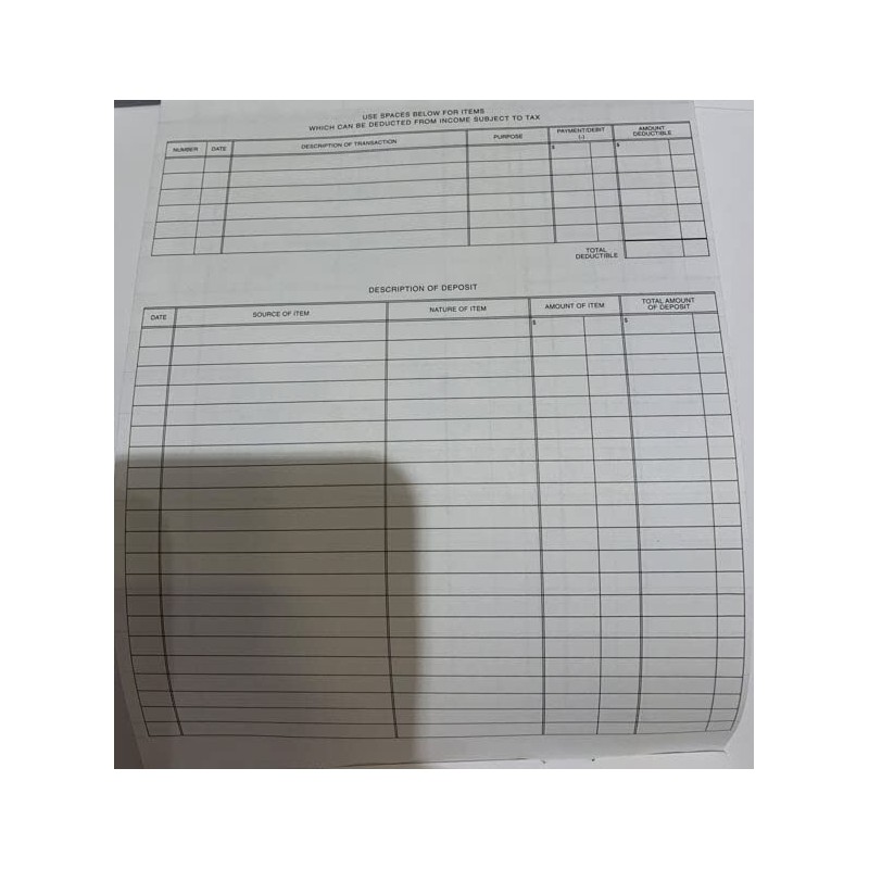 Secretary Deskbook Check Register - Size 6 3/8 x 8