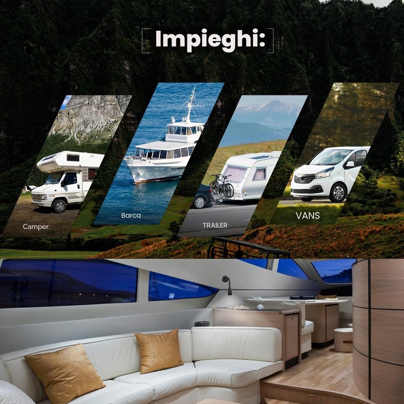 CamperXlite 2 Pezzi Lampada da Lettura LED 12-24V – Flessibile