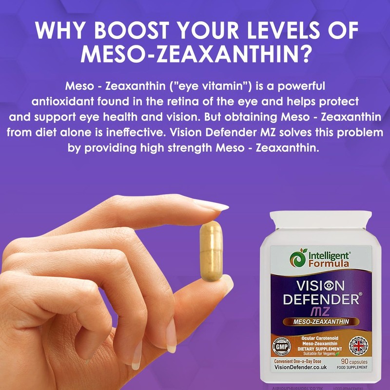 Vision Defender MZ Eye Health Supplement – 10mg Meso-Zeaxanthin from