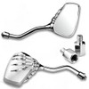 Anzene Custom Skull Skeleton Hand Claw Side Mirrors Rearview 10mm