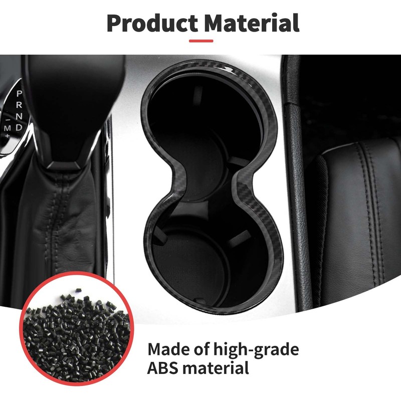 JWWY Front Cup Holder Ring Surround Trim Fit for 2011-2021