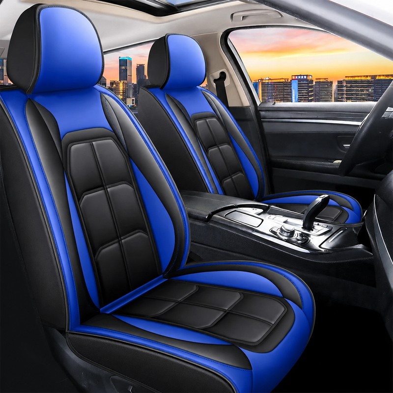 2-Piece Universal Front Car Seat Covers – Full-Cover Artificial Leather