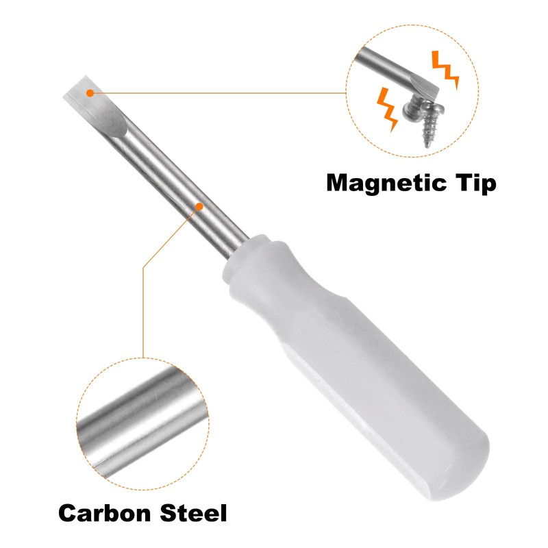 sourcing map 4Pcs SL2.5 Mini Slotted Screwdriver 2.5mm Magnetic Flat