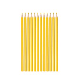 Realm Tailors Chalk Pencils, Dressmaking Dressmakers Chalk Pencil for Marking Fabric, Pack of 12, 4 Colours (Yellow)