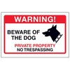 VSafety Beware Of The Dog, Private Property Sign - 150mm