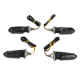 4Pcs Motorcycle LED Turn Signal Lights Mini Front Rear Indicator Waterproof Universal for Beach Scooter 12V