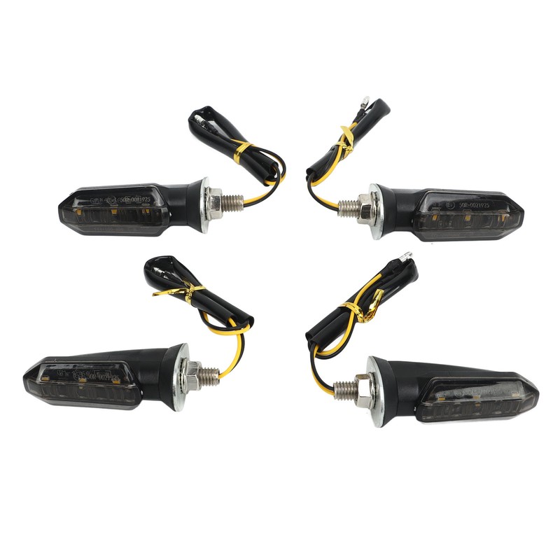 4Pcs Motorcycle LED Turn Signal Lights Mini Front Rear Indicator