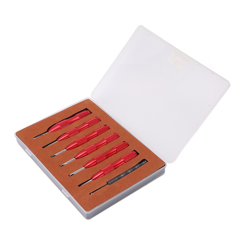 7 Pcs Watch Back Cover Opener Tool Multi Specification Aluminum