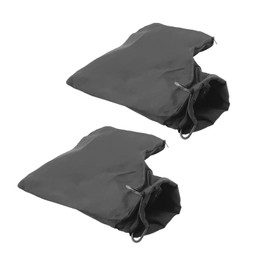 Kuskins 2Pcs Miter Saw Dust Bag Black for 255 Model - Dust Collection Bag with Zipper & Snap On Adjustable Stand, Compatible with Table Saw, Belt Sander, Edge Planer, Diagonal Saw Accessories