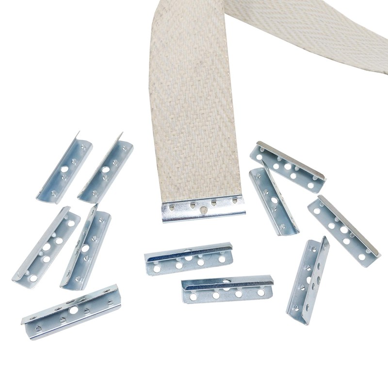 (20pk) Metal Chair Rubber Webbing End Clips for Chair Furniture