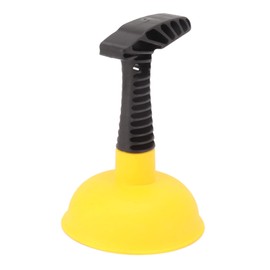 Mini Sink and Drain Plunger, Yellow Sink Plunger Unclogging Tool with Short Handle for Bathroom Kitchen Sink