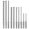 QWORK® 10PCS SDS Plus Rotary Hammer Drill Bit Set, With