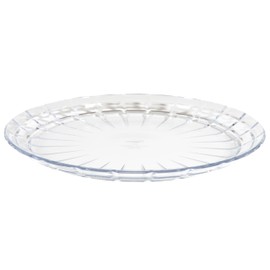 PTW102_250 IJ Plakira Ishikawa Resin Dishes Unbreakable Dishes Dishwasher Safe Resin 9.8 inches (25 cm) Made in Japan Home Party Outdoor Stylish Cute Clear Plate Flat Plate Compact Serving Plate