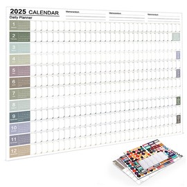 XXL Calendar 2025 Wall Calendar 2025 Large (74.2 x 52.5 cm) Folded in Poster Size, Annual Calendar 2025, Year Planner, Wall Planner, Poster Calendar, Wall Calendar (Morandi)