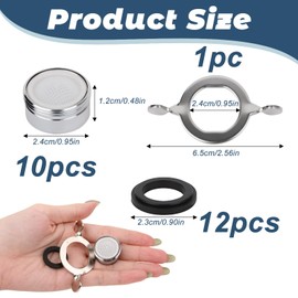 Tap Filter, Pack of 10, Aerators for Taps, Aerator for Improved Water Flow, Efficient Tap Attachment with Strainer, W Tap Filter for Household and Kitchen, M24 Connection