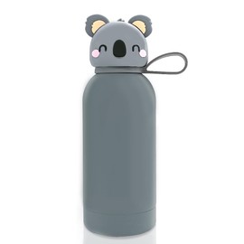 Flip-Up Campus Thermal Flask, Insulated Drinking Bottles for Children, Stainless Steel Thermos Flask, Hot for 9 Hours & Cold for 12 Hours, BPA-Free, 350 ml, Animal Friends