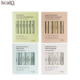 SCAL-Q Travel Size Body Wash/Shampoo/Hair Treatment/Foam Cleansing 10ml*20ea, Type:Body Wash